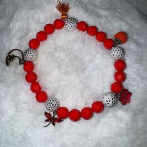 Orange charm bracelet